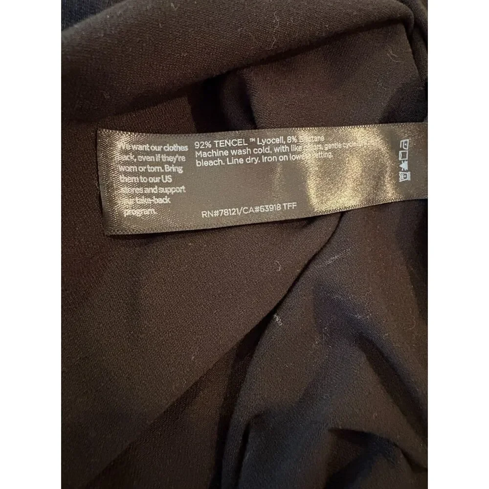 Eileen Fisher Stretch Jersey T-Shirt Dress Black Women Small Minimalist Capsule